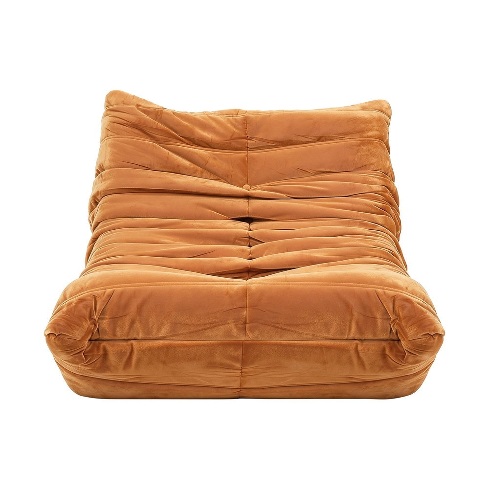 Montara Lazy Sofa Accent Chair Floor Couch Leisure Lounge Foam Pouffe Recliner - Brown