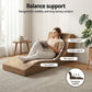 Mireva Folding Sofa Bed Convertible Armless Foam Floor Futon Lounger Couch - Brown