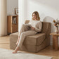 Mireva Folding Sofa Bed Convertible Armless Foam Floor Futon Lounger Couch - Brown