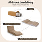 Mireva Folding Sofa Bed Convertible Armless Foam Floor Futon Lounger Couch - Brown
