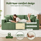 Magranda 3 Seater Modular Sofa Bed Convertible Sectional Floor Couch with Deep Seat - Green