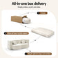 Melavie 2 Seater Folding Sofa Bed Floor Couch 2-in-1 Convertible Futon Loveseat - Beige
