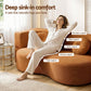 Merope 2 Seater Folding Sofa Bed Floor Couch 2-in-1 Convertible Futon Loveseat - Orange