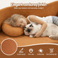 Merope 2 Seater Folding Sofa Bed Floor Couch 2-in-1 Convertible Futon Loveseat - Orange