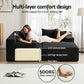 Marova 4-Seater Modular Sectional Sofa Bed Convertible L-Shaped Couch with Deep Seat for Living Room - Black