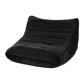Maelle 2 Seater Lazy Sofa Accent Caterpillar Chair Floor Couch Armless Lounge - Black