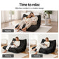 Maelle 2 Seater Lazy Sofa Accent Caterpillar Chair Floor Couch Armless Lounge - Black