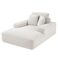 Marina Sofa Bed Lounge Chair Recliner Couch Reading Chairs Sleeper Cloud Sofas Faux Fur Fabric - Beige