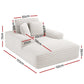 Marina Sofa Bed Lounge Chair Recliner Couch Reading Chairs Sleeper Cloud Sofas Faux Fur Fabric - Beige