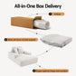 Marina Sofa Bed Lounge Chair Recliner Couch Reading Chairs Sleeper Cloud Sofas Faux Fur Fabric - Beige