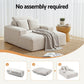 Marina Sofa Bed Lounge Chair Recliner Couch Reading Chairs Sleeper Cloud Sofas Faux Fur Fabric - Beige