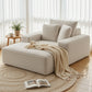 Marina Sofa Bed Lounge Chair Recliner Couch Reading Chairs Sleeper Cloud Sofas Faux Fur Fabric - Beige