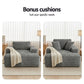 Marina Sofa Bed Lounge Chair Recliner Couch Reading Chairs Sleeper Cloud Sofas - Grey