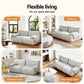 Magnolia 2 Seater Sofa Modular Sectional Sofas Couch Bed No Assembly Living Room - Grey