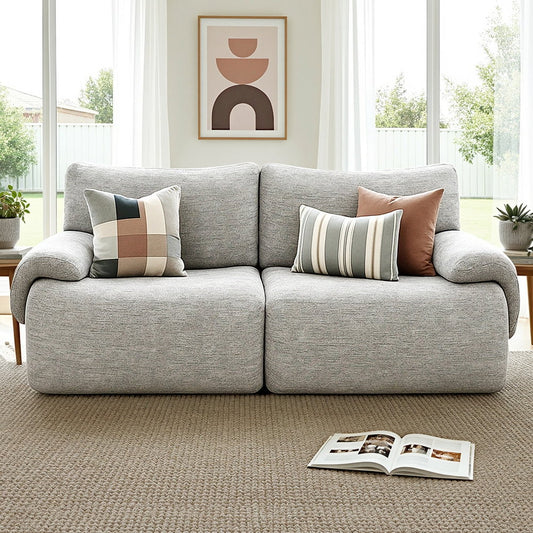 Magnolia 2 Seater Sofa Modular Sectional Sofas Couch Bed No Assembly Living Room - Grey