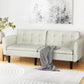 Marlee 3 Seater 192cm Sofa Bed Faux Linen Fabric - Beige