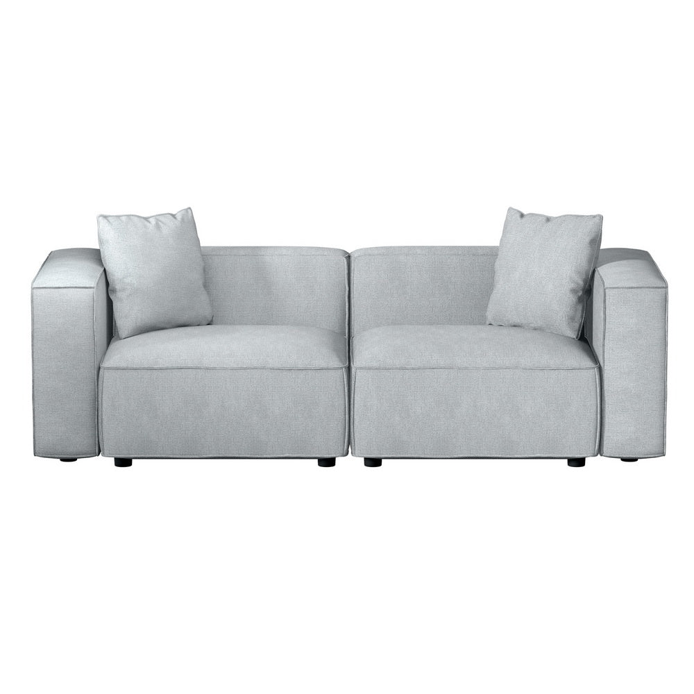 Mckenzie 2 Seater Modular Sofa Chaise Set - Grey