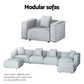 Mckenzie 2 Seater Modular Sofa Chaise Set - Grey