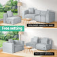 Mckenzie 3 Seater Modular Sofa Chaise Set - Grey