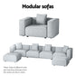 Mckenzie 5 Seater Modular Sofa Chaise Set - Grey