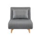 Matilda Sofa Bed Convertible Couch Recliner Lounge Chair Linen - Grey