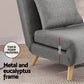 Matilda Sofa Bed Convertible Couch Recliner Lounge Chair Linen - Grey