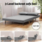Matilda 2 Seater Sofa Bed Convertible Couch Recliner Lounge Chair Linen - Grey