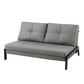 Mostar 2-Seater Sofa Bed Folding Convertible Couch Recliner Lounge Chair - Grey