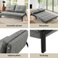 Mostar 2-Seater Sofa Bed Folding Convertible Couch Recliner Lounge Chair - Grey