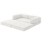 Melody 2 Seater Convertible Folding Sofa Bed - White