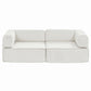 Melody 2 Seater Convertible Folding Sofa Bed - White