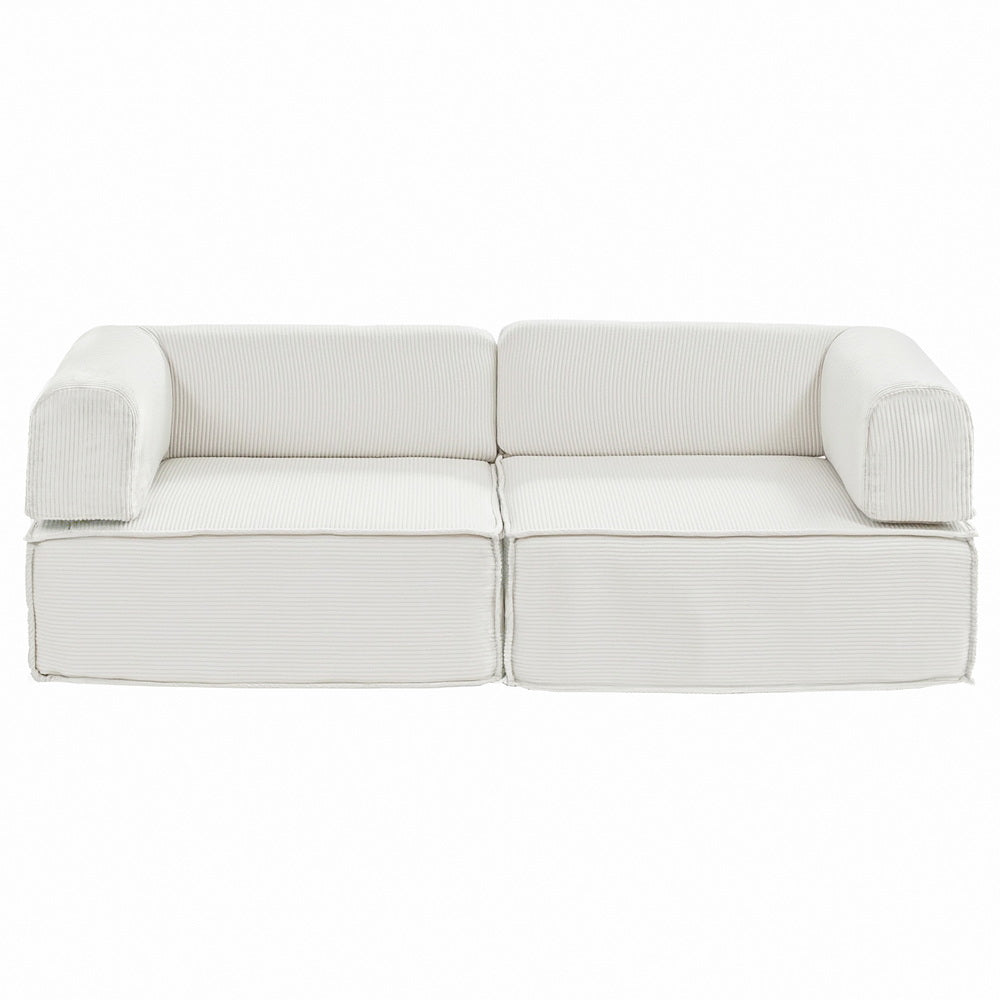 Melody 2 Seater Convertible Folding Sofa Bed - White