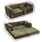 Mattea 2 Seater Convertible Folding Sofa Bed - Green