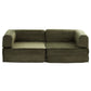 Mattea 2 Seater Convertible Folding Sofa Bed - Green