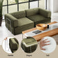 Mattea 2 Seater Convertible Folding Sofa Bed - Green