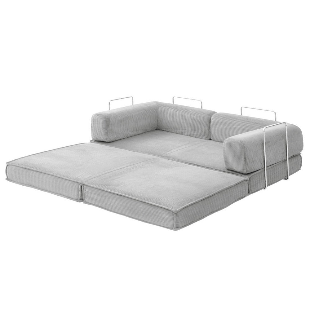 Mattea 2 Seater Convertible Folding Sofa Bed - Grey