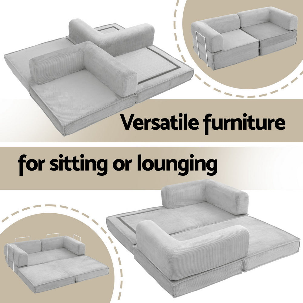 Mattea 2 Seater Convertible Folding Sofa Bed - Grey