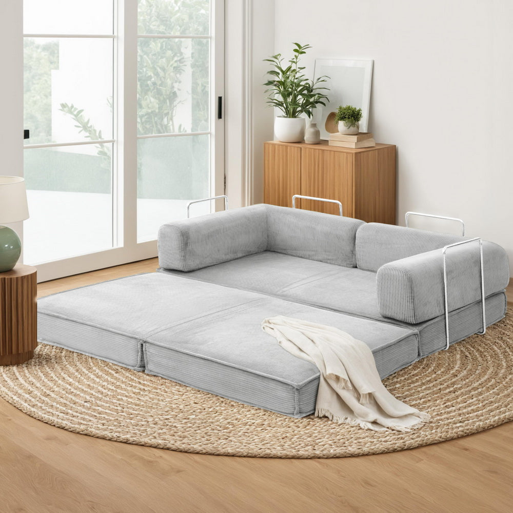 Mattea 2 Seater Convertible Folding Sofa Bed - Grey