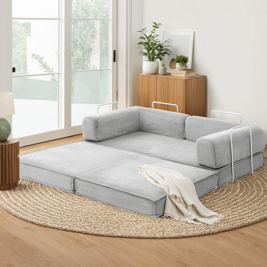 Mattea 2 Seater Convertible Folding Sofa Bed - Grey
