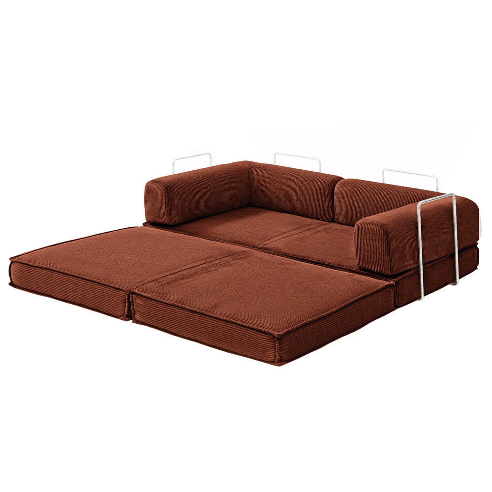 Melody 2 Seater Convertible Folding Sofa Bed - Orange