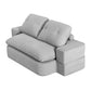 Maevia 2 Seater Convertible Folding Sofa Bed 30D High-Density Foam Boneless Couch with Corduroy Sleeper Couch Lounger - Grey