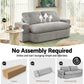 Maevia 2 Seater Convertible Folding Sofa Bed 30D High-Density Foam Boneless Couch with Corduroy Sleeper Couch Lounger - Grey