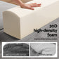 Maevia 2 Seater Convertible Folding Sofa Bed 30D High-Density Foam Boneless Couch with Corduroy Sleeper Couch Lounger - Grey