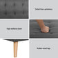 Set of 2 Miriam 2-Seater Sofa Bed Couch Lounge Fabric - Grey