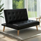 Marinae Sofa Bed Couch Lounge Fabric - Black
