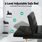 Marinae Sofa Bed Couch Lounge Fabric - Black