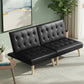 Miriam 2 Seater Sofa Bed Couch Lounge Fabric - Black