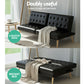Miriam 2 Seater Sofa Bed Couch Lounge Fabric - Black