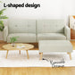 Marcella 3-Seater 200cm Sofa Bed Faux Linen - Beige