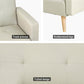 Marcella 3 Seater 200cm Sofa Bed Ottoman Faux Linen - Beige